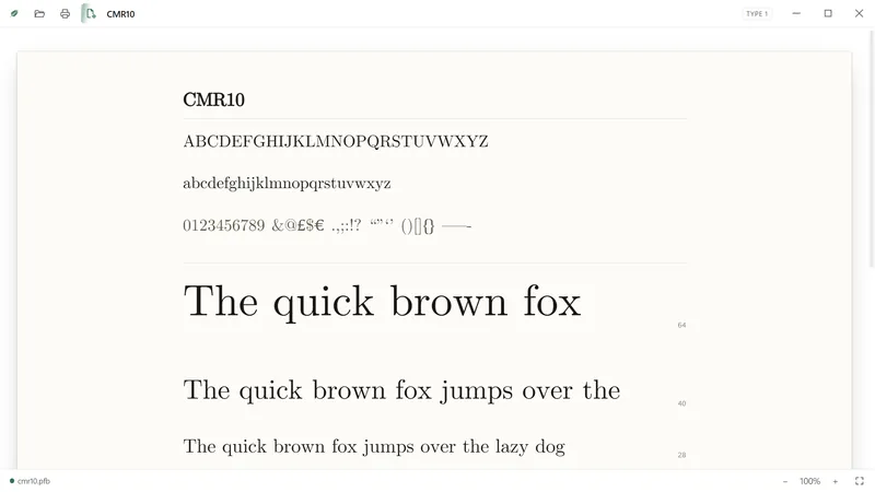 A font specimen.